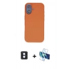 MARSİLYAN™- iPhone 16 Kılıf Kıvılcım Çizgi Serisi - Siyah 3D Antistatik Seramik Nano Ekran Koruyucu + PVD Metal Kamera Lens - MI