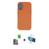 MARSİLYAN™- iPhone 16 Kılıf Kıvılcım Çizgi Serisi - Siyah 3D Antistatik Seramik Nano Ekran Koruyucu + Raze Metal Kamera Lens - SH