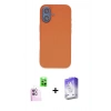 MARSİLYAN™- iPhone 16 Kılıf Kıvılcım Çizgi Serisi - Siyah Bilvis 5in1 3D Magic Cam Ekran Koruyucu + Raze Metal Kamera Lens - PE