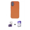 MARSİLYAN™- iPhone 16 Kılıf Kıvılcım Çizgi Serisi - Siyah Bilvis 5in1 3D Magic Cam Ekran Koruyucu + Yeşil Bilvis Titan Kamera Lens