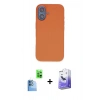 MARSİLYAN™- iPhone 16 Kılıf Kıvılcım Çizgi Serisi - Siyah Bilvis 5in1 5D Magic Hayalet Cam Ekran Koruyucu + Raze Metal Kamera Lens - LT