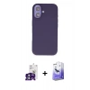MARSİLYAN™- iPhone 16 Kılıf Kıvılcım Çizgi Serisi - Siyah Bilvis 5in1 5D Magic Hayalet Cam Ekran Koruyucu + Bilvis Titan Kamera Lens - YL