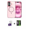 MARSİLYAN™- iPhone 16 Kılıf Kıvılcım Form Prime - Şeffaf 360 Full Body Arka Koruyucu + Bilvis Titan Kamera Lens - PE