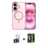 MARSİLYAN™- iPhone 16 Kılıf Kıvılcım Form Prime - Şeffaf 360 Full Body Arka Koruyucu + Bilvis Titan Kamera Lens - YL