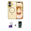 MARSİLYAN™- iPhone 16 Kılıf Kıvılcım Form Prime - Siyah 360 Mat Full Body Arka Koruyucu + Bilvis Titan Kamera Lens - GS