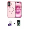 MARSİLYAN™- iPhone 16 Kılıf Kıvılcım Form Prime - Siyah 360 Mat Full Body Arka Koruyucu + Siyah Bilvis Titan Kamera Lens