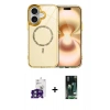 MARSİLYAN™- iPhone 16 Kılıf Kıvılcım Form Prime - Siyah 360 Mat Full Body Arka Koruyucu + Bilvis Titan Kamera Lens - YL