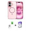 MARSİLYAN™- iPhone 16 Kılıf Kıvılcım Form Prime - Siyah Bilvis 5in1 3D Magic Cam Ekran Koruyucu + Raze Metal Kamera Lens - BZ