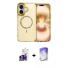 MARSİLYAN™- iPhone 16 Kılıf Kıvılcım Form Prime - Siyah Bilvis 5in1 3D Magic Cam Ekran Koruyucu + Bilvis Titan Kamera Lens - YL