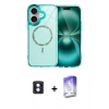 MARSİLYAN™- iPhone 16 Kılıf Kıvılcım Form Prime - Siyah Bilvis 5in1 3D Magic Cam Ekran Koruyucu + PVD Metal Kamera Lens - MI