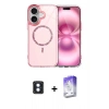 MARSİLYAN™- iPhone 16 Kılıf Kıvılcım Form Prime - Siyah Bilvis 5in1 3D Magic Cam Ekran Koruyucu + PVD Metal Kamera Lens - MI