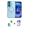 MARSİLYAN™- iPhone 16 Kılıf Kıvılcım Form Prime - Siyah Bilvis 5in1 3D Magic Cam Ekran Koruyucu + Raze Metal Kamera Lens - LT
