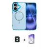 MARSİLYAN™- iPhone 16 Kılıf Kıvılcım Form Prime - Siyah Bilvis 5in1 3D Magic Cam Ekran Koruyucu + PVD Metal Kamera Lens - YL