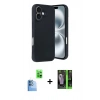 MARSİLYAN™- iPhone 16 Kılıf Kıvılcım Işık Serisi - Şeffaf 360 Full Body Arka Koruyucu + Raze Metal Kamera Lens - LT