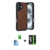 MARSİLYAN™- iPhone 16 Kılıf Kıvılcım Işık Serisi - Şeffaf 360 Full Body Arka Koruyucu + Raze Metal Kamera Lens - LT