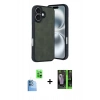 MARSİLYAN™- iPhone 16 Kılıf Kıvılcım Işık Serisi - Şeffaf 360 Full Body Arka Koruyucu + Raze Metal Kamera Lens - LT