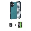 MARSİLYAN™- iPhone 16 Kılıf Kıvılcım Işık Serisi - Şeffaf 360 Full Body Arka Koruyucu + PVD Metal Kamera Lens - MI