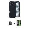 MARSİLYAN™- iPhone 16 Kılıf Kıvılcım Işık Serisi - Şeffaf 360 Full Body Arka Koruyucu + PVD Metal Kamera Lens - PE
