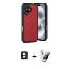 MARSİLYAN™- iPhone 16 Kılıf Kıvılcım Işık Serisi - Şeffaf Pasifik Cam Ekran Koruyucu + PVD Metal Kamera Lens - PE