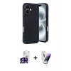 MARSİLYAN™- iPhone 16 Kılıf Kıvılcım Işık Serisi - Şeffaf Pasifik Cam Ekran Koruyucu + Bilvis Titan Kamera Lens - YL