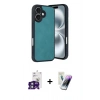 MARSİLYAN™- iPhone 16 Kılıf Kıvılcım Işık Serisi - Şeffaf Pasifik Cam Ekran Koruyucu + Bilvis Titan Kamera Lens - YL