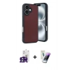 MARSİLYAN™- iPhone 16 Kılıf Kıvılcım Işık Serisi - Şeffaf Pasifik Cam Ekran Koruyucu + Bilvis Titan Kamera Lens - YL