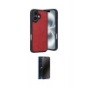 MARSİLYAN™- iPhone 16 Kılıf Kıvılcım Işık Serisi - Siyah 3D Antistatik Hayalet Cam Ekran Koruyucu