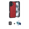 MARSİLYAN™- iPhone 16 Kılıf Kıvılcım Işık Serisi - Siyah 3D Antistatik Seramik Nano Ekran Koruyucu + PVD Metal Kamera Lens - PE
