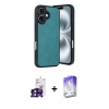 MARSİLYAN™- iPhone 16 Kılıf Kıvılcım Işık Serisi - Siyah Bilvis 5in1 3D Magic Cam Ekran Koruyucu + Bilvis Titan Kamera Lens - YL