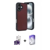 MARSİLYAN™- iPhone 16 Kılıf Kıvılcım Işık Serisi - Siyah Bilvis 5in1 3D Magic Cam Ekran Koruyucu + Bilvis Titan Kamera Lens - YL