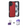 MARSİLYAN™- iPhone 16 Kılıf Kıvılcım Işık Serisi - Siyah Bilvis 5in1 3D Magic Cam Ekran Koruyucu + Gümüş Bilvis Titan Kamera Lens