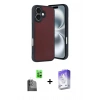 MARSİLYAN™- iPhone 16 Kılıf Kıvılcım Işık Serisi - Siyah Bilvis 5in1 3D Magic Cam Ekran Koruyucu + Raze Metal Kamera Lens - SH