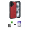 MARSİLYAN™- iPhone 16 Kılıf Kıvılcım Işık Serisi - Siyah Bilvis 5in1 3D Magic Cam Ekran Koruyucu + Raze Metal Kamera Lens - SH