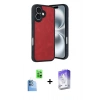 MARSİLYAN™- iPhone 16 Kılıf Kıvılcım Işık Serisi - Siyah Bilvis 5in1 3D Magic Cam Ekran Koruyucu + Raze Metal Kamera Lens - LT