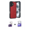 MARSİLYAN™- iPhone 16 Kılıf Kıvılcım Işık Serisi - Siyah Bilvis 5in1 5D Magic Hayalet Cam Ekran Koruyucu + Bilvis Titan Kamera Lens - YL