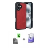 MARSİLYAN™- iPhone 16 Kılıf Kıvılcım Işık Serisi - Siyah Bilvis 5in1 5D Magic Hayalet Cam Ekran Koruyucu + Raze Metal Kamera Lens - SH