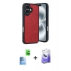 MARSİLYAN™- iPhone 16 Kılıf Kıvılcım Işık Serisi - Siyah Bilvis 5in1 5D Magic Hayalet Cam Ekran Koruyucu + Raze Metal Kamera Lens - LT