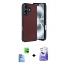 MARSİLYAN™- iPhone 16 Kılıf Kıvılcım Işık Serisi - Siyah Bilvis 5in1 5D Magic Hayalet Cam Ekran Koruyucu + Raze Metal Kamera Lens - LT