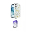 MARSİLYAN™- iPhone 16 Kılıf Kozmos Doku - Siyah Bilvis 5in1 3D Magic Cam Ekran Koruyucu