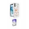 MARSİLYAN™- iPhone 16 Kılıf Kozmos Doku - Siyah Bilvis 5in1 3D Magic Cam Ekran Koruyucu