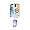 MARSİLYAN™- iPhone 16 Kılıf Kozmos Doku - Siyah Bilvis 5in1 3D Magic Cam Ekran Koruyucu