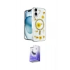 MARSİLYAN™- iPhone 16 Kılıf Kozmos Doku - Siyah Bilvis 5in1 5D Magic Hayalet Cam Ekran Koruyucu