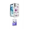 MARSİLYAN™- iPhone 16 Kılıf Kozmos Doku - Siyah Bilvis 5in1 5D Magic Hayalet Cam Ekran Koruyucu