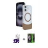 MARSİLYAN™- iPhone 16 Kılıf Kozmos Form Özel Seri - Şeffaf 360 Full Body Arka Koruyucu + Bilvis Titan Kamera Lens - SH