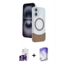 MARSİLYAN™- iPhone 16 Kılıf Kozmos Form Özel Seri - Siyah Bilvis 5in1 3D Magic Cam Ekran Koruyucu + Bilvis Titan Kamera Lens - YL