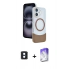 MARSİLYAN™- iPhone 16 Kılıf Kozmos Form Özel Seri - Siyah Bilvis 5in1 3D Magic Cam Ekran Koruyucu + PVD Metal Kamera Lens - MI