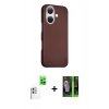 MARSİLYAN™- iPhone 16 Kılıf Kozmos Klasik Prime - Şeffaf 360 Full Body Arka Koruyucu + Raze Metal Kamera Lens - BZ
