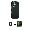 MARSİLYAN™- iPhone 16 Kılıf Kozmos Klasik Prime - Şeffaf 360 Full Body Arka Koruyucu + PVD Metal Kamera Lens - YL