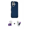 MARSİLYAN™- iPhone 16 Kılıf Kozmos Klasik Prime - Şeffaf Pasifik Cam Ekran Koruyucu + Bilvis Titan Kamera Lens - GS