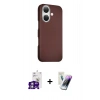 MARSİLYAN™- iPhone 16 Kılıf Kozmos Klasik Prime - Şeffaf Pasifik Cam Ekran Koruyucu + Bilvis Titan Kamera Lens - GS